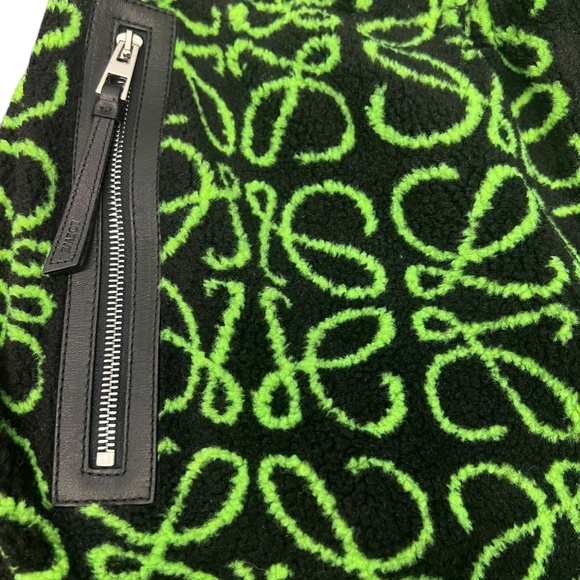 Loewe Anagram Fleece Shorts Green Black mens small - Picture 2 of 6